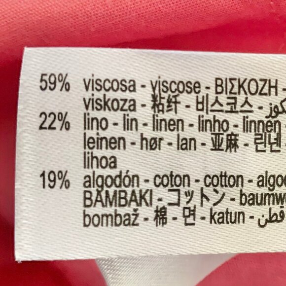 New Zara Pleated High Waist Linen Blend Shorts, XS, Pink - Picture 10 of 11